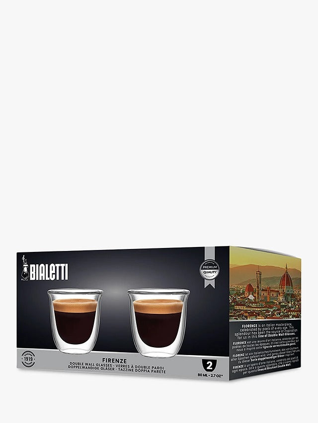 BIALETTI FIRENZE DOUBLE WALL GLASSES GIFT SET