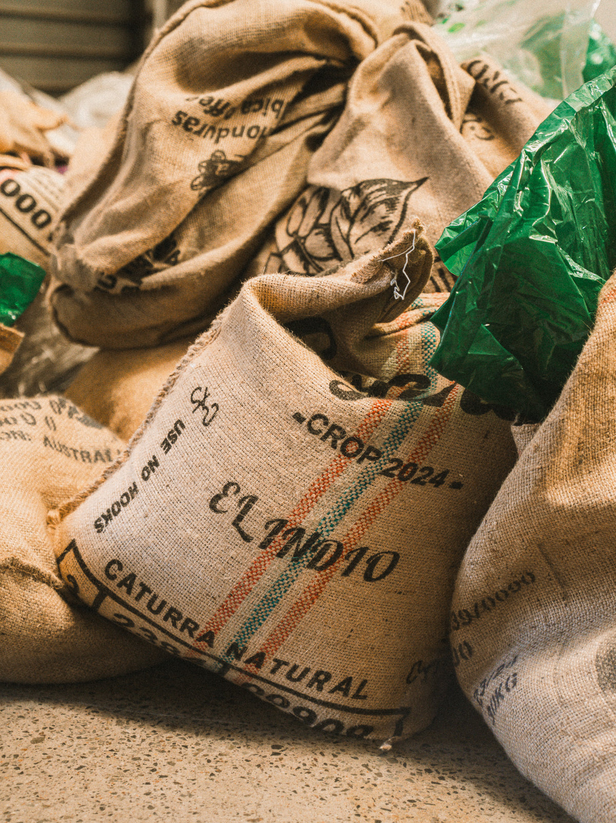Green specialty grade coffee beans ready for roasting at River City Coffee